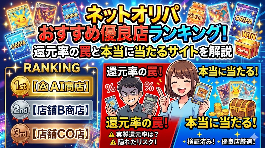 ネットオリパ優良店一覧！本当に当たるサイト比較